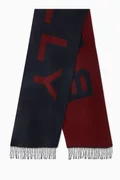 Bally Men's Wool Scarf Blue