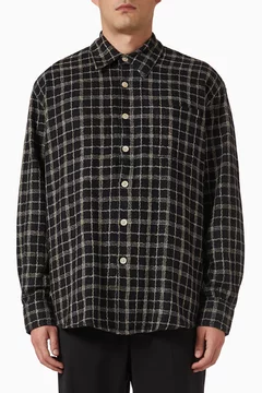 Buy Our Legacy Black Above Shirt in Fishnet For Men Online