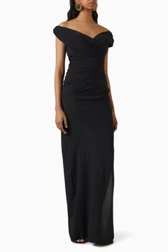 【関税込み】JACQUEMUS LA ROBE RITA LONGUE JACQUEMUS La Robe Rita Longue in Black | FWRD