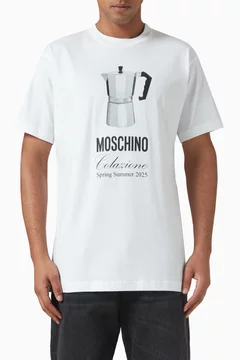 【関税&送料込】Moschino Breakfast T-Shirt Moschino Breakfast T Shirt White | Mainline Menswear United