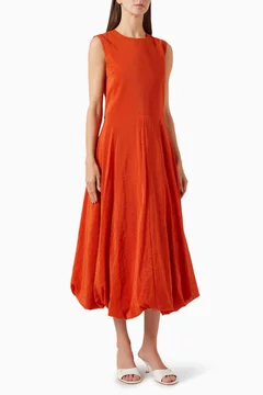 Buy COS Orange Bubble-hem Dress For Women Online | Ounass Saudi