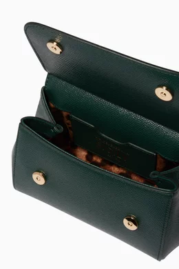 Buy Dolce Gabbana Green Dark Green Mini Sicily Bag for Women