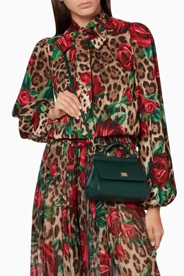 Buy Dolce Gabbana Green Dark Green Mini Sicily Bag for Women