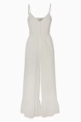 Buy LoveShackFancy White White Edeline Jumpsuit for Women in Saudi