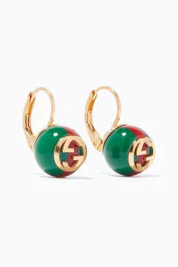 Gucci top web earrings