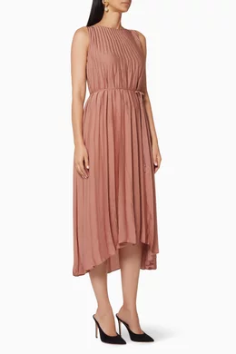 Vince pleated dress vintage on sale rose