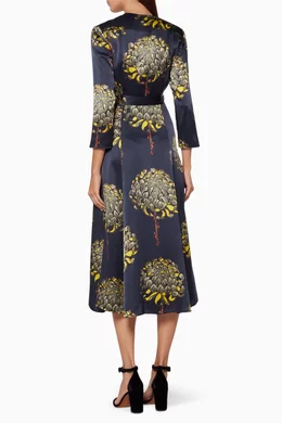 Whistles gabrielle silk wrap dress hotsell
