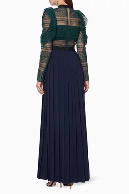 Self portrait spiral lace maxi top dress