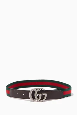Striped gucci belt 2025