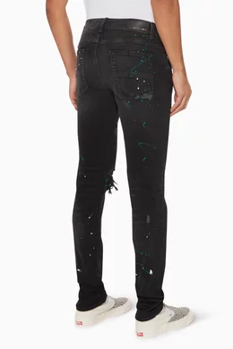 AMIRI Paint Splatter Jean Black