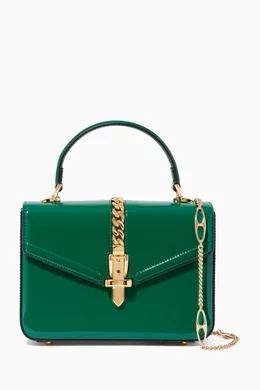 Sylvie 1969 patent leather mini top handle bag shop