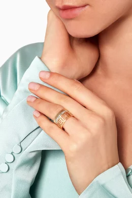 Buy Boucheron Gold Quatre Radiant Edition Diamond Openwork Ring in