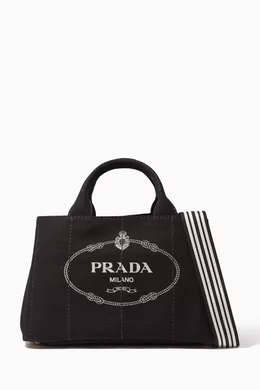 Prada small canvas shopper top