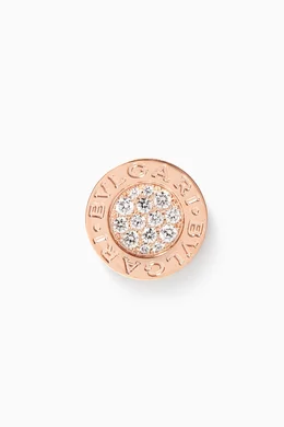 Buy BVLGARI Rose Gold BVLGARI BVLGARI Diamond Pav Single Stud