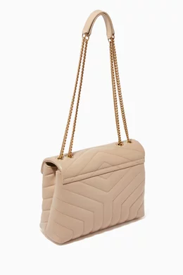 Buy SAINT LAURENT Neutral Small Loulou Bag in