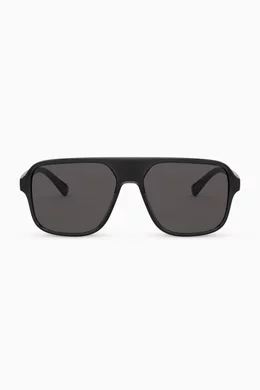 Buy Dolce Gabbana Black Step Injection Sunglasses for Men in