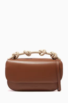 Buy Danse Lente Brown Lea Top Handle Bag in Smooth Leather for