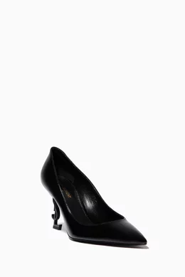Buy SAINT LAURENT Black Opyum 85 Pumps in Patent Leather for Women