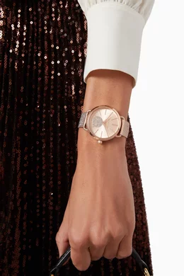 Michael kors portia watch rose hotsell gold