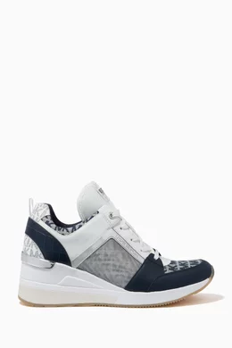 Georgie canvas and leather sneaker store