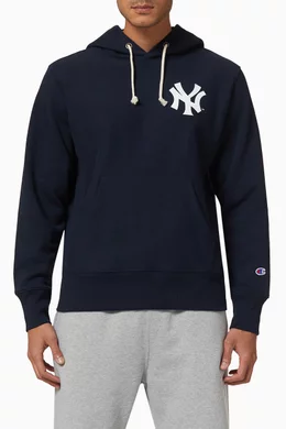 Buy Champion Blue x MLB New York Yankees Reverse Weave Hoodie for