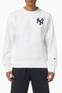 Buy Champion White x MLB New York Yankees Reverse Weave Sweatshirt for MEN  in Saudi | Ounass