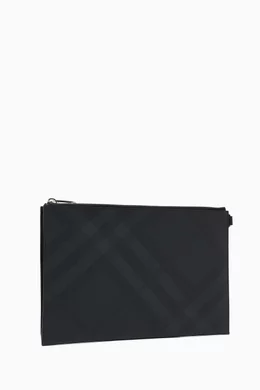 London check hotsell and leather pouch