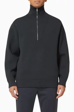 Theory Navy Half-Zip Sweater