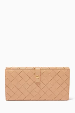 French wallet in outlet intrecciato nappa