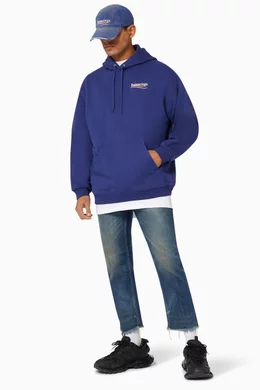Balenciaga campaign hoodie best sale blue