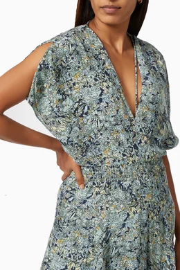 Maje scarf dress in top printed chiffon