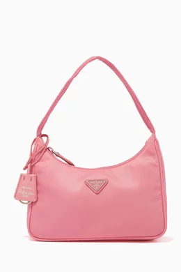 Pre-owned Prada Re-edition 2005 Shoulder Bag Nylon Begonia Pink