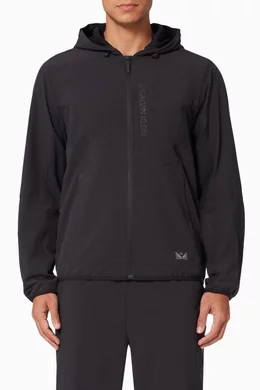 Buy Calvin Klein Performance Black Wind Jacket in Stretch