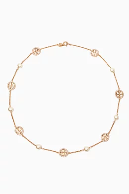 Tory burch crystal on sale pearl logo bracelet