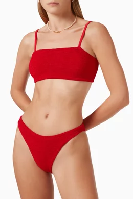 Hunza G Gigi Bikini Set Red GIGI - Free Shipping at Largo Drive