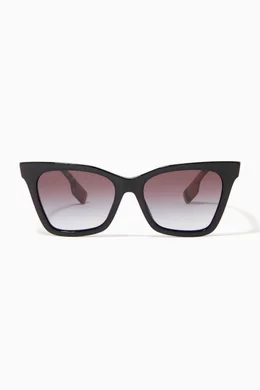Check detail discount square frame sunglasses
