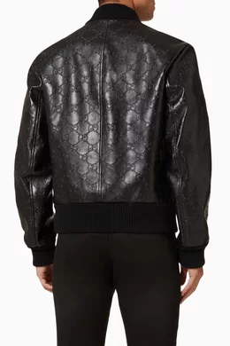 Gucci monogram hot sale bomber jacket