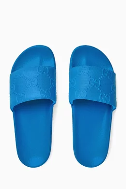 Blue hotsell gucci slides