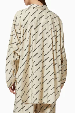 Buy Balenciaga Neutral Year of the tiger Typo Twisted Swing Shirt