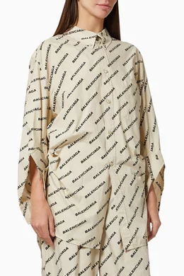 Buy Balenciaga Neutral Year of the tiger Typo Twisted Swing Shirt