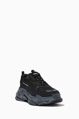Black triple s clear sole sneakers 2025