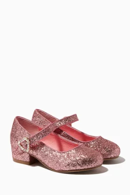 Buy Angel s Face Pink Liza Glitter Block Heels for Girls in Saudi