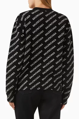 Black and outlet white balenciaga sweater