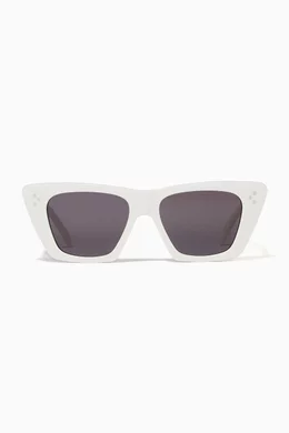 White celine cat eye sunglasses deals
