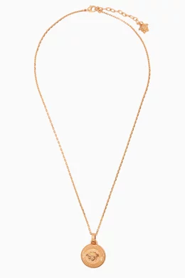Versace gold coin necklace deals