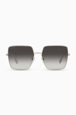 Icon stripe detail hot sale square frame sunglasses