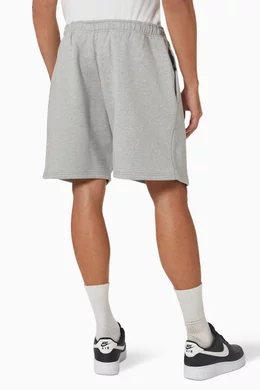 Buy Nike Grey Swoosh Shorts in Cotton Fleece for Men in Saudi Ounass