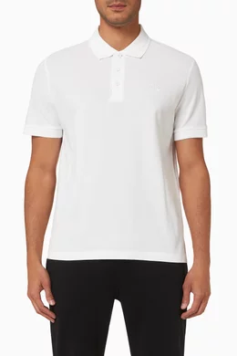 Burberry white best sale polo men