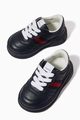 Buy Gucci Blue Chunky Web Sneakers in Leather for Boys in Saudi