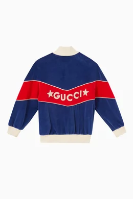 Buy Gucci Blue Gucci Star Zip Jacket in Chenille Online for Boys Ounass Saudi